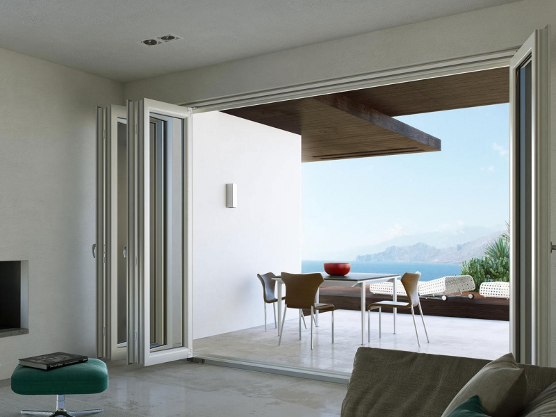 Raj Aluminium - Aluminium Sliding Folding Windows - DGU Sliding Folding Window