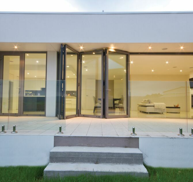 Raj Aluminium - Single Glass Sliding Folding Windows